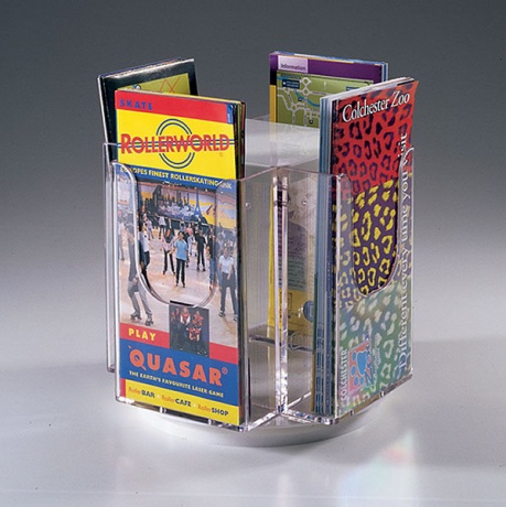 Revolving Desktop Literature Dispenser | Brochure Sizes: DL / A5 / A4